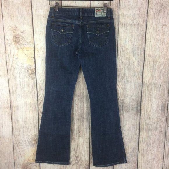 Chip & Pepper C7P Junior's Size 3 Blue Laguna Beach Flare Stretch Denim Jeans - Picture 2 of 8